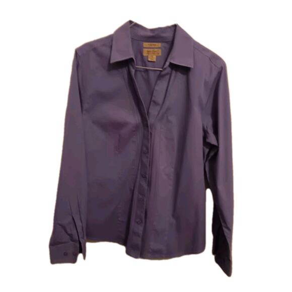 Gold Label Investments Blouse Women's Sz 10 No Iron Sophisticated Timeless EUC - Picture 1 of 6